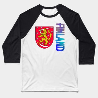 Finland Coat of Arms Design Baseball T-Shirt